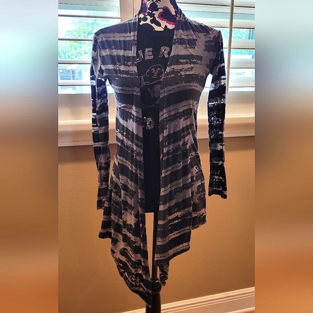Y2K Vintage Asymmetrical Sheer Cardigan